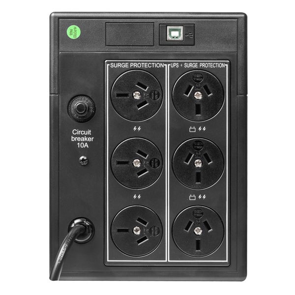 Dynamix UPSD2000 Defender 2000VA(1200W) Line Interactive UPS, 3x NZ Power Carousel 2