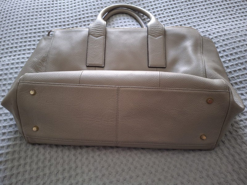 Jem and Bea Changing bag in soft grey leather62864737255299111