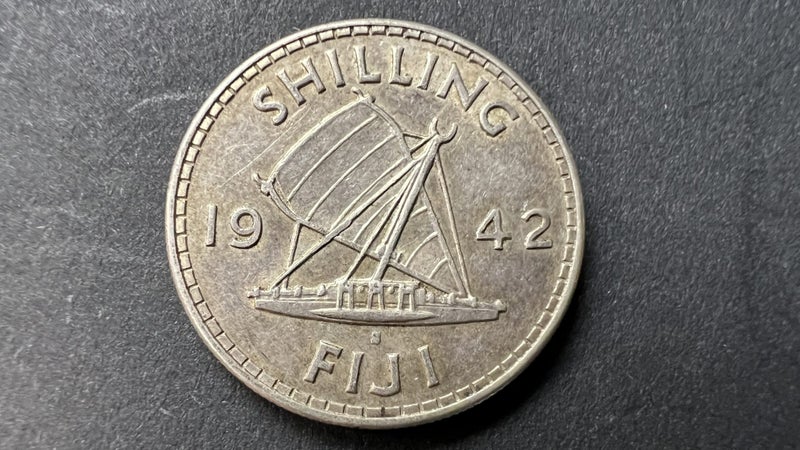 1942 Fiji Florin .900 Silver Coin - Higher Grade - Lot E527 Carousel 1