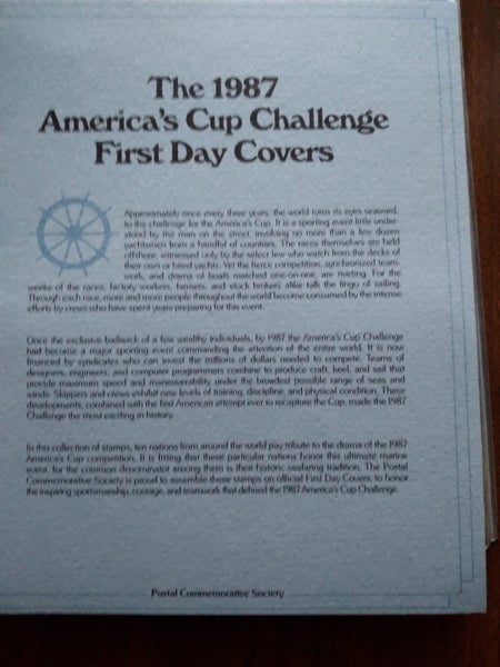 1987 AMERICA’S CUP CHALLENGE FIRST DAY COVERS Carousel 2