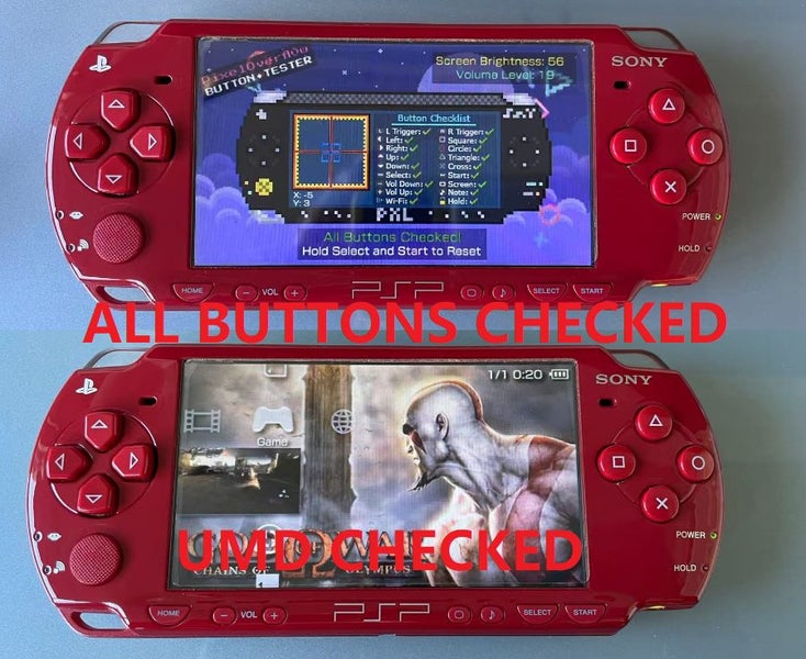 God of War Ltd PSP2000 Deep Red 6.60PRO-C 64G With Full Accessories and Game Carousel 14