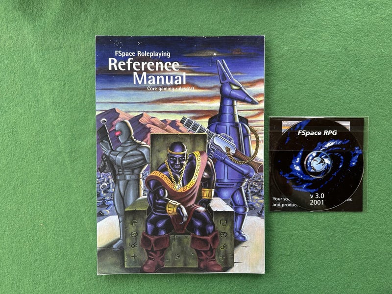FSpaceRPG Reference Manual 2.0 prototype for a ring binder plus CD Carousel 1
