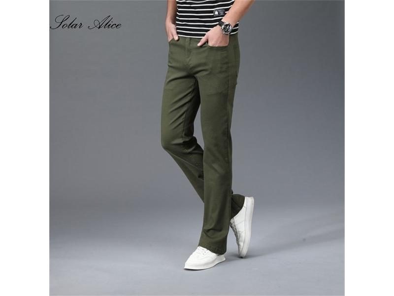 Men's New Mid-waist Stretch Slim Boot Cut Multicolor Jeans Trousers Carousel 1