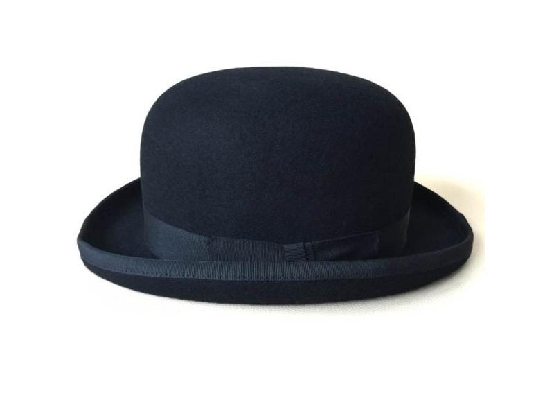 Hat Black Steampunk Victorian Formal Dome Hat Wool Felt Vintage Magician Carousel 1