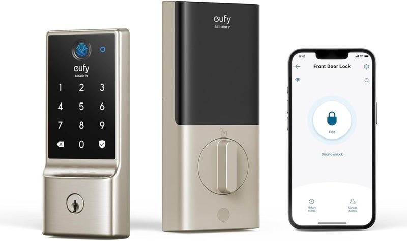 Eufy Security C220 Fingerprint WI-FI Smart Door Lock - Nickel Carousel 1