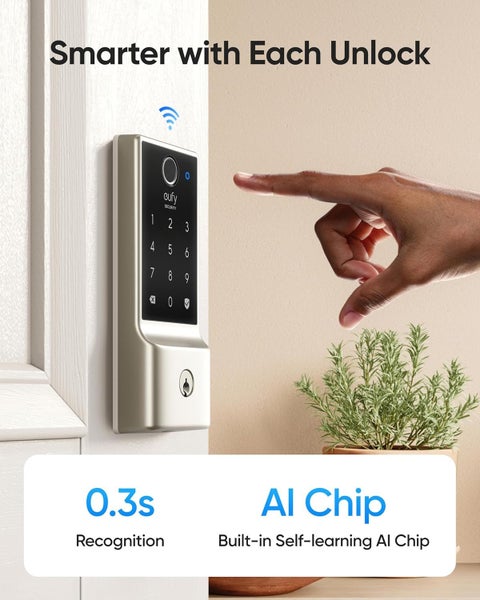 Eufy Security C220 Fingerprint WI-FI Smart Door Lock - Nickel Carousel 2