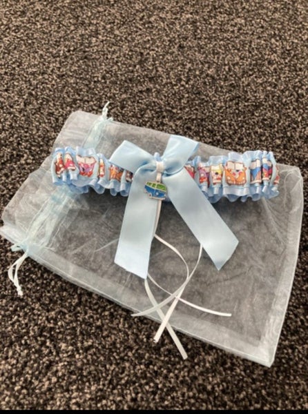 VW Wedding Garter Baby Blue BRAND NEW Carousel 2