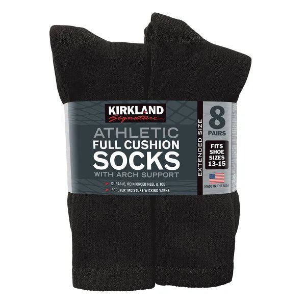 Men's Athletic Full Cushion Sock, 8-pair, Size: 8-12 TC8859 |TOUCHANDCATCH NZ Carousel 3