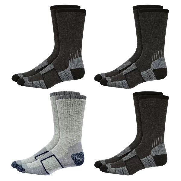 Men's Merino Wool Blend Full Cushion Socks, 4-pair TC1320 |TOUCHANDCATCH NZ Carousel 2