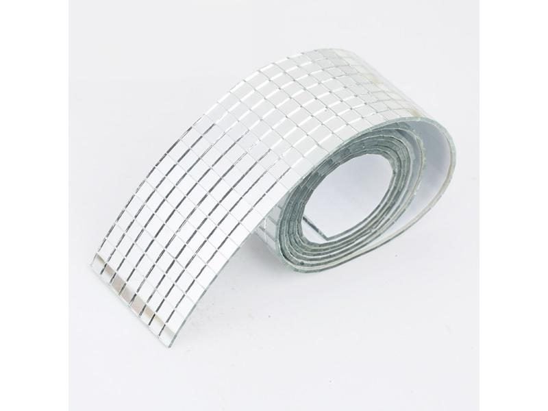 10x10mm Grid 1meter Self-Adhesive Square Glass Mosaic Tiles Sliver Mirrors Carousel 1