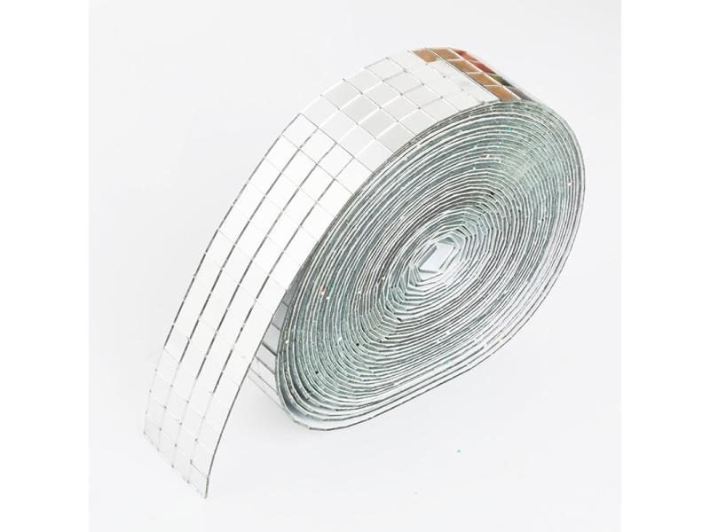 Self-Adhesive Sliver/Gold Glass Square Mirrors Mosaic Tiles For DIY Hand Crafts Carousel 1