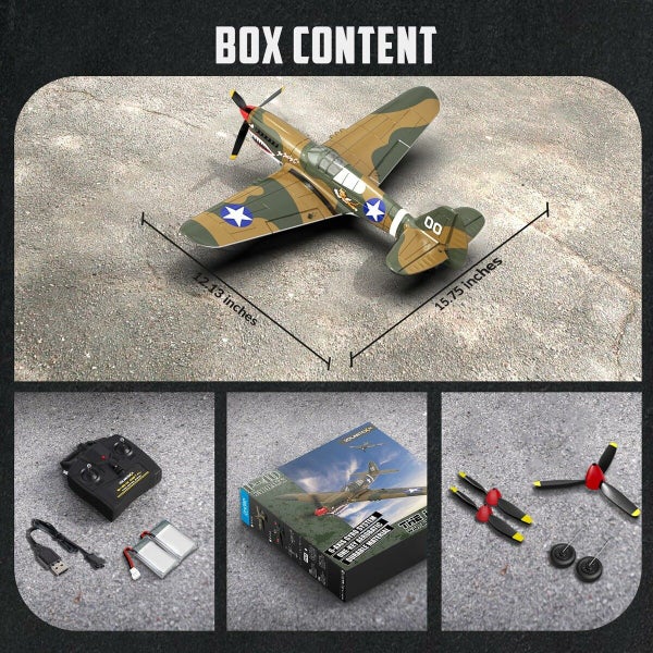 RC Plane 4 Channel Remote Control Airplane Fighter P40 with Aileron Carousel 10