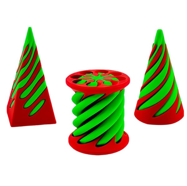 3 Packs Impossible Cone Spiral Cone Fidget Toy Carousel 8