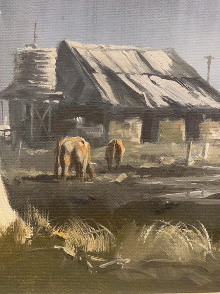 Painting by Brian Baxter an original oil Carousel 2