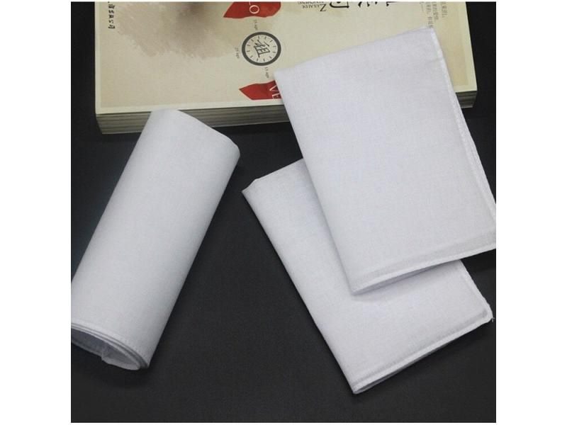 5PCS DIY Handmade White Cotton Handkerchiefs For Wedding Decoration Carousel 1