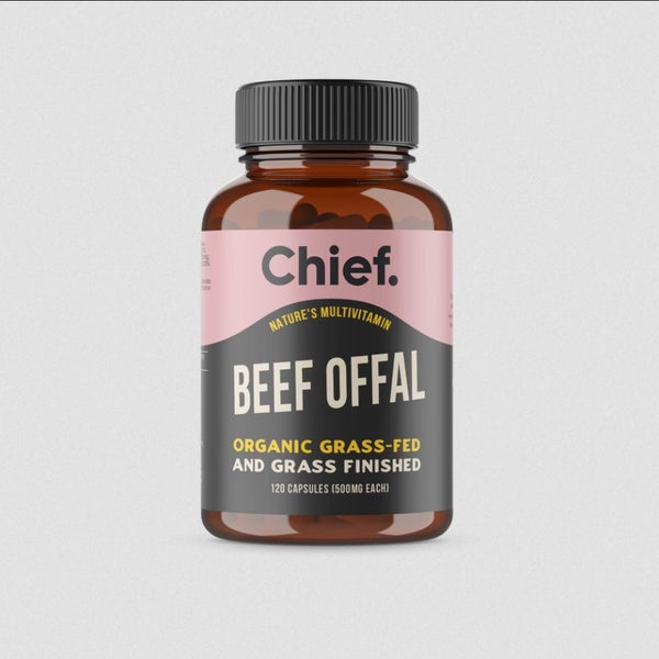 Beef Offal Multivitamin OR Beef Liver Energy 500mg 120Caps Organic Grass-Fed Carousel 1