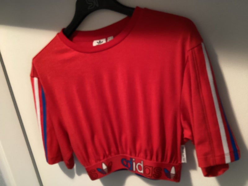 ADIDAS Prime Blue Crop Tee Red (Size 8)62866850349826114