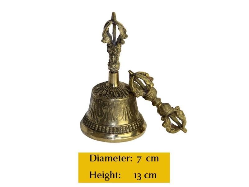 Tibetan Buddhist Meditation Bell And Dorje Set Shiplies Loud Hand Call Bell Carousel 1