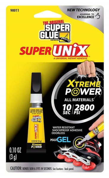 Super Glue 90011 Super Unix Adhesive (0.10oz/3g) Carousel 1