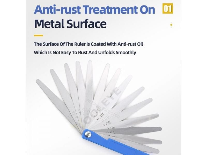 100B17 Feeler Gauge Metric Size 0.02-1mm Thickness Gauge Set Valves Foliage Of Carousel 1