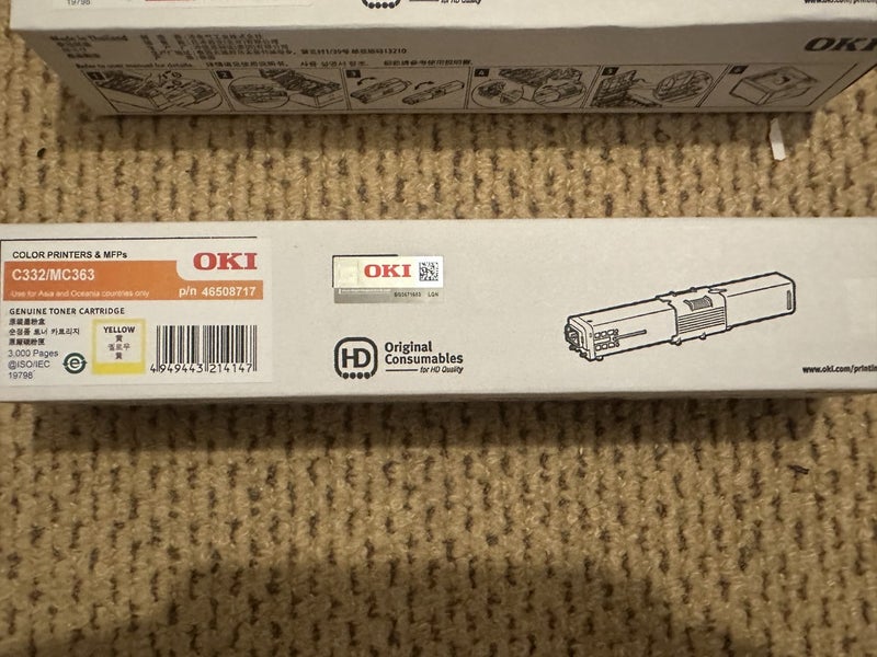 Genuine Oki C332 MC363 full set of Toner Value Pack cartridges - a bargain62957609784067113