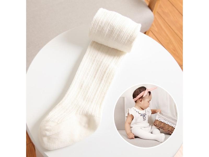 Spring Newborn Baby Girl Solid Color Knitted Stocking Soft Cotton Warm Carousel 1