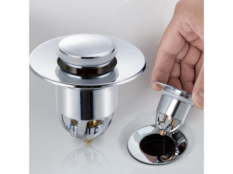 Universal Copper Pop-Up Bounce Core Basin Drain Filter Hair Catcher Deodorant Carousel 1