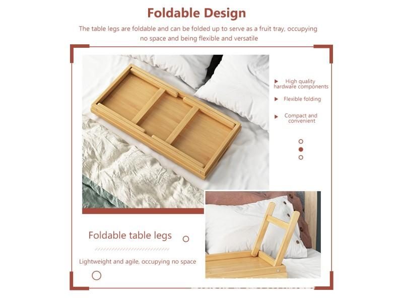 Laptop Table Stand Adjustable Riser For Bed Wood Tray Carousel 1