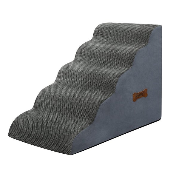 Pawz 5 Steps Pet Stairs Dog Ramp High Density Foam Non-Slip Ladder for Bed Sofa Carousel 1