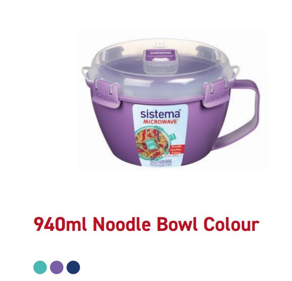 Sistema Microwave(TM) 940ml Noodle Bowl Colour Carousel 1