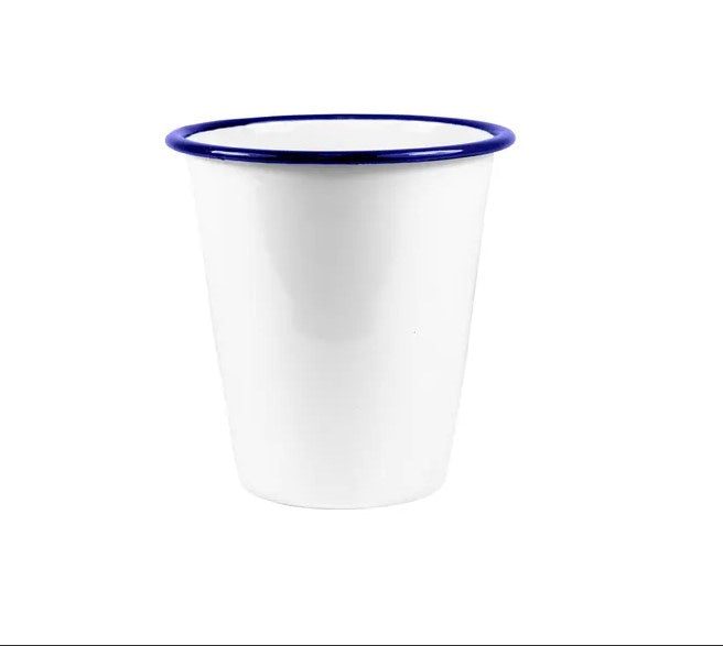Falcon Enamel Tumbler 350ml White/Blue Carousel 1