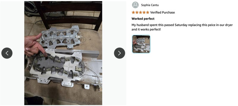 Heating Element for Samsung Dryer DC47-00019A Carousel 12