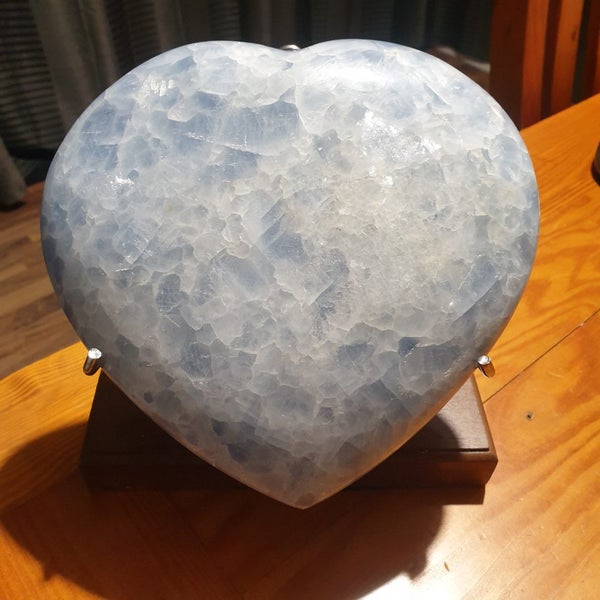 Giant Celestite Heart Carousel 1