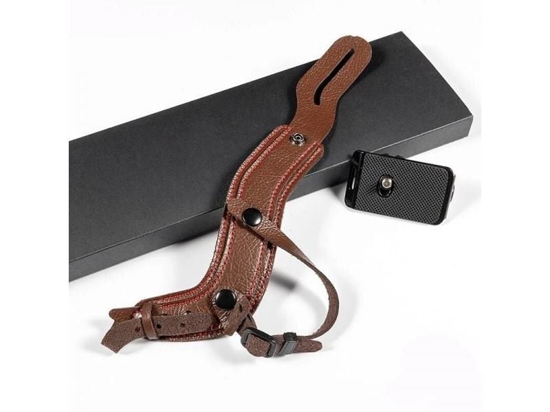 Camera Leather Wrist Strap DSLR Portable Waterproof Hand Belt Holder Shockproof Carousel 1