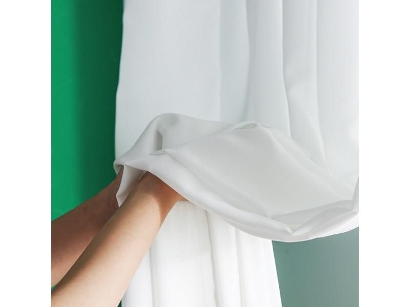 Custom Size Luxurious Chiffon White Sheer Curtains Tulle For Living Room Carousel 1