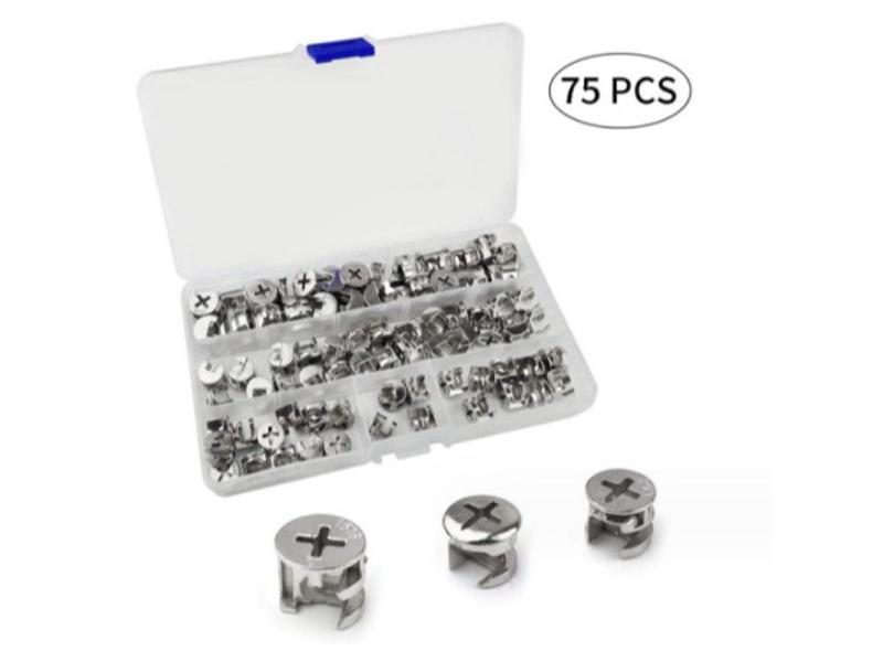 75pcs Three In One Furniture Connector Eccentric Wheel Combination Kit Carousel 1