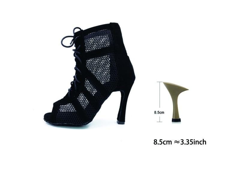 Salsa Argentine Tango Dance Shoes High Quality Suede Leather Sole Dance Booties Carousel 1