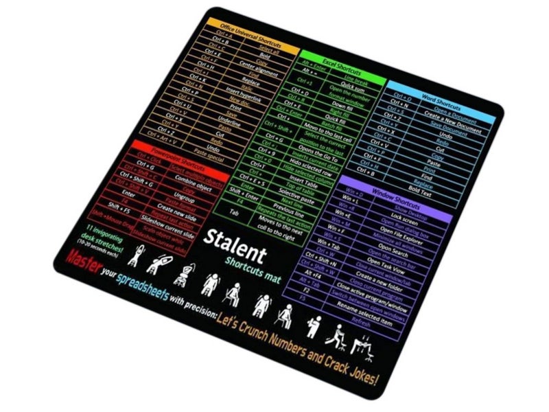 25x30cm Computer Mouse Pad with Excel Word PowerPoint Windows Shortcuts L Carousel 4