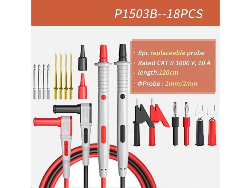 JXSINONE P1503 Multimeter Probe Replaceable Needles Test Leads Kits Probes For Carousel 1