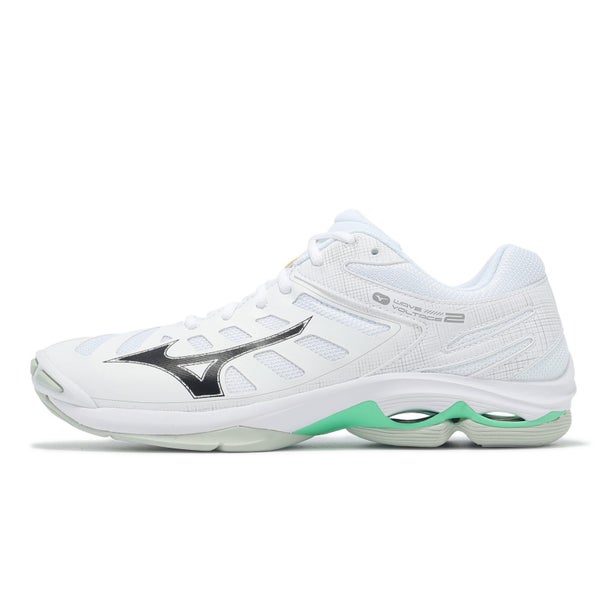Mizuno Wave Voltage 2 White Green Men Volleyball Sports Shoes V1GA2460-16 Carousel 1