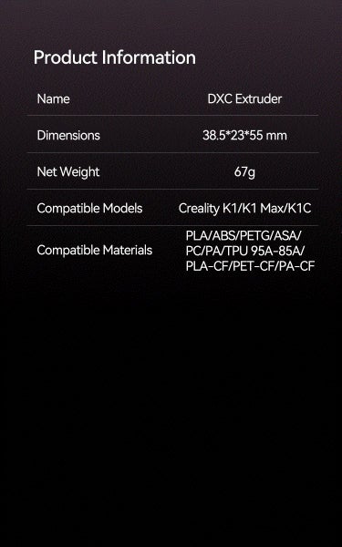 DXC Extruder Kit For Creality K1 Series Carousel 14