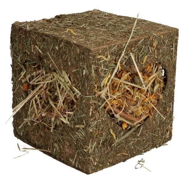 2PK Small Animal Guinea, Rabbits Boredom Breaker Large Hay Cube 20x20x20cm Carousel 4