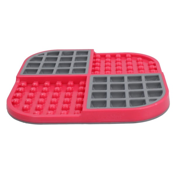 Red Slomo Dog Cat Slow Treat Dog Feeding Dispensing Mat Boredom Breaker Carousel 1