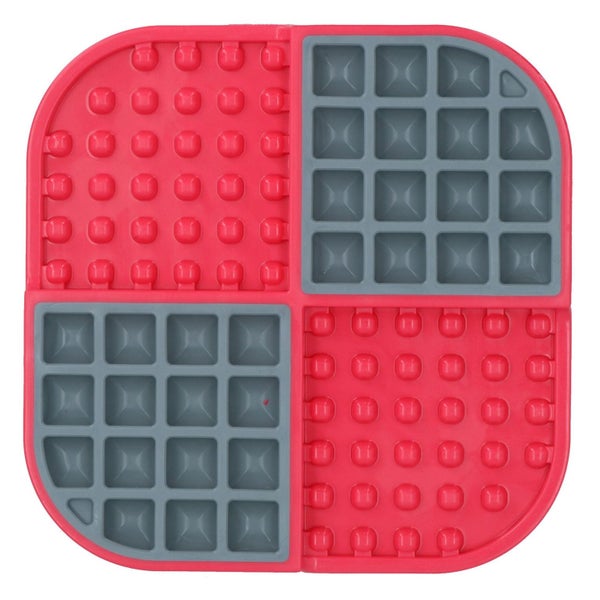 Red Slomo Dog Cat Slow Treat Dog Feeding Dispensing Mat Boredom Breaker Carousel 6