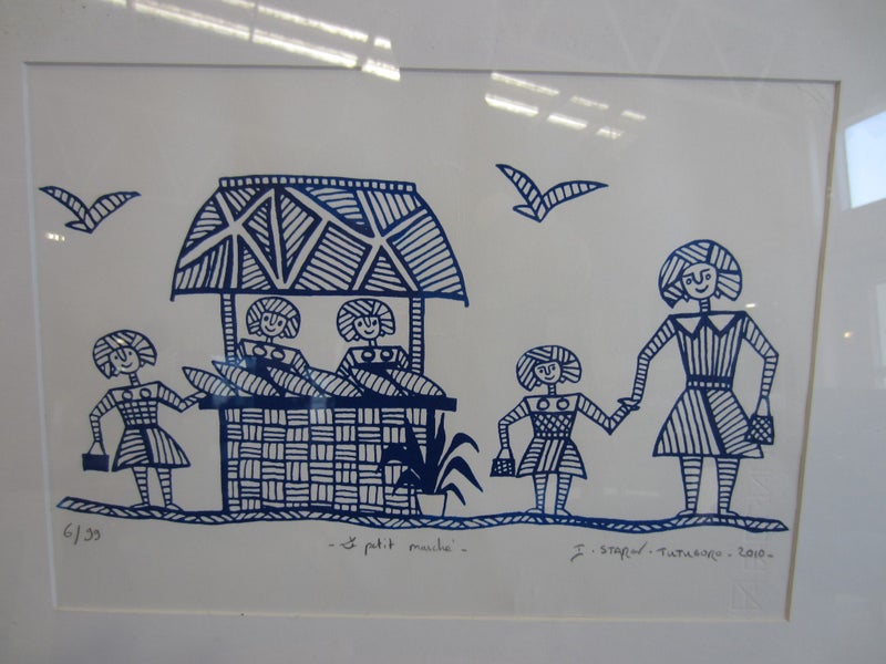 Isabelle Staron-Tutugoro 'Le Petit Marche' Limited Edition Screen Print - Framed Carousel 2