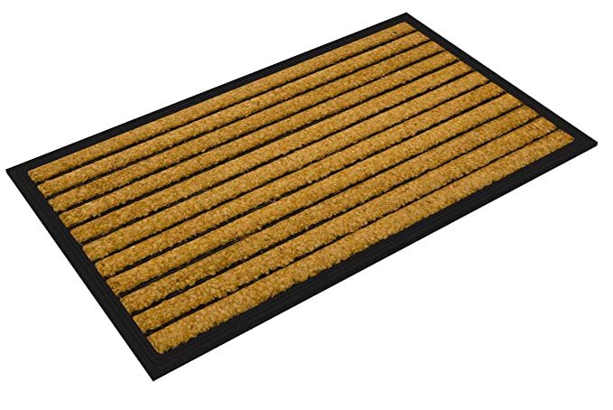 Door Mat Paving Coir & Rubber Striped All Natural Coconut Fiber 18mm Coir Pile Carousel 1