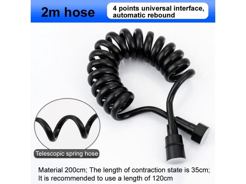 1.5M-8M Spring Shower Nozzle Sprinkler Hose Flexible Telescopic Tube Toilet Carousel 1