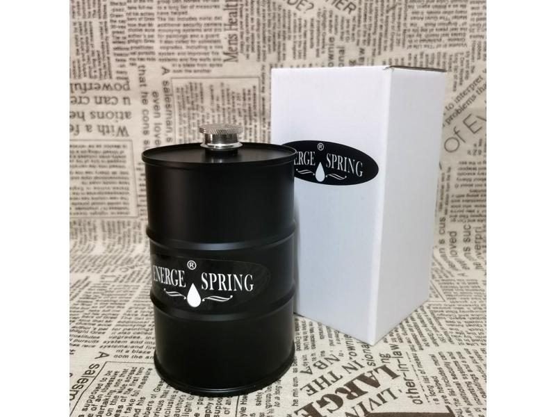 24OZ Small Flask Thickened 304 Stainless Steel Hip Flask Oil Drum Shape Body Carousel 1