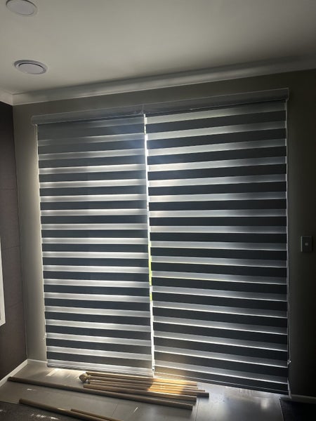 Grey Zebra blinds ( Blackout) Carousel 1