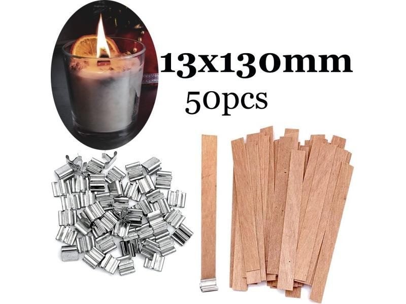 8-20cm 100PCS Candle Wicks Smokeless Wax Pure Cotton Core DIY Candle Making Carousel 1